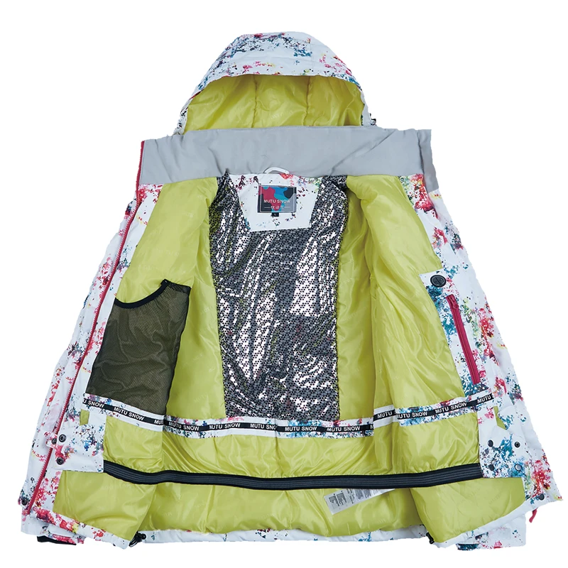 

Winter Warm Jackets Printed Plaid Graffiti Women For Sking Snowboard Windproof Waterproof Plus Size Coats Thermal Clothing S-XL