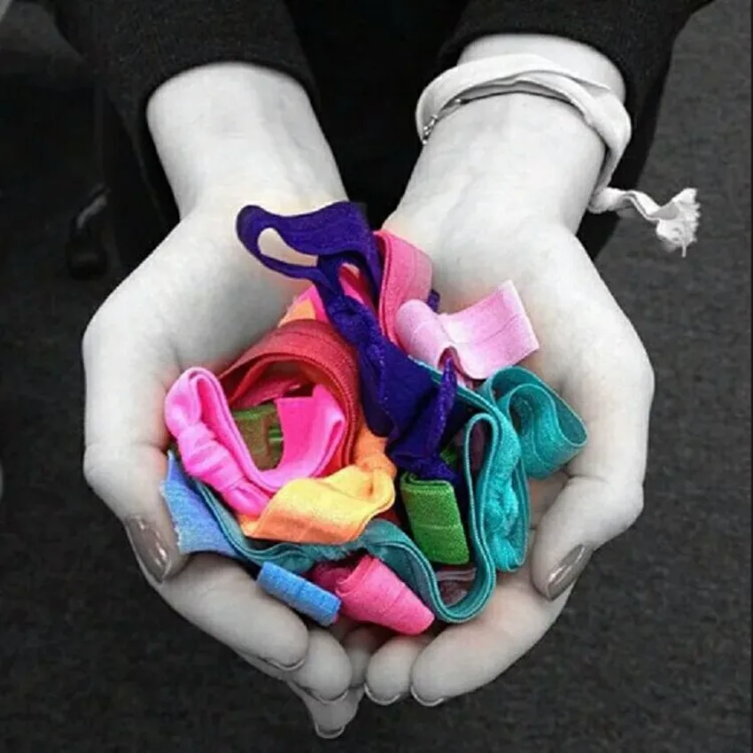 200 шт. резинка для волос в горошек девочек |