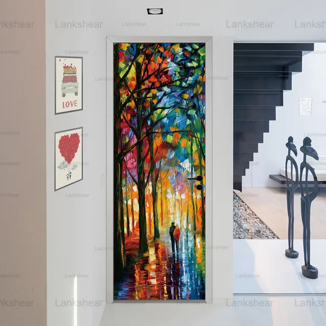 

Door Sticker Newlyweds Lover Entrance for Wedding Room Decoration Accessories Auditorium Love Wallpapers On Doors Vinilos Puerta