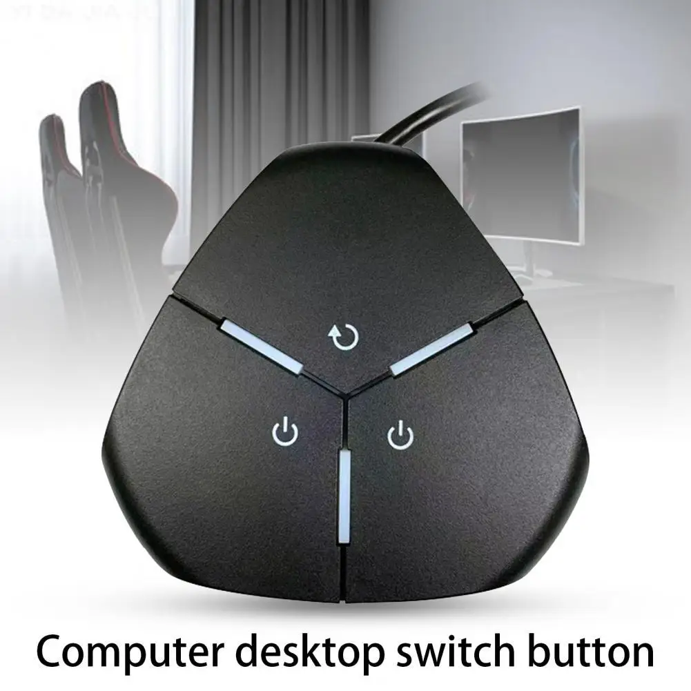1.6m Portable Dual USB Ports PC Desktop Computer Case Power Button Switch for Internet Bar