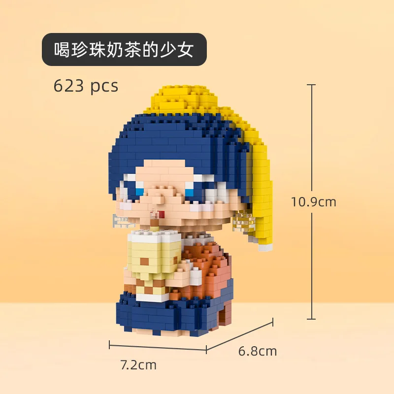 

creative intellgent puzzle DIY mini building blocks bricks toys for kids Characters series model Assembly