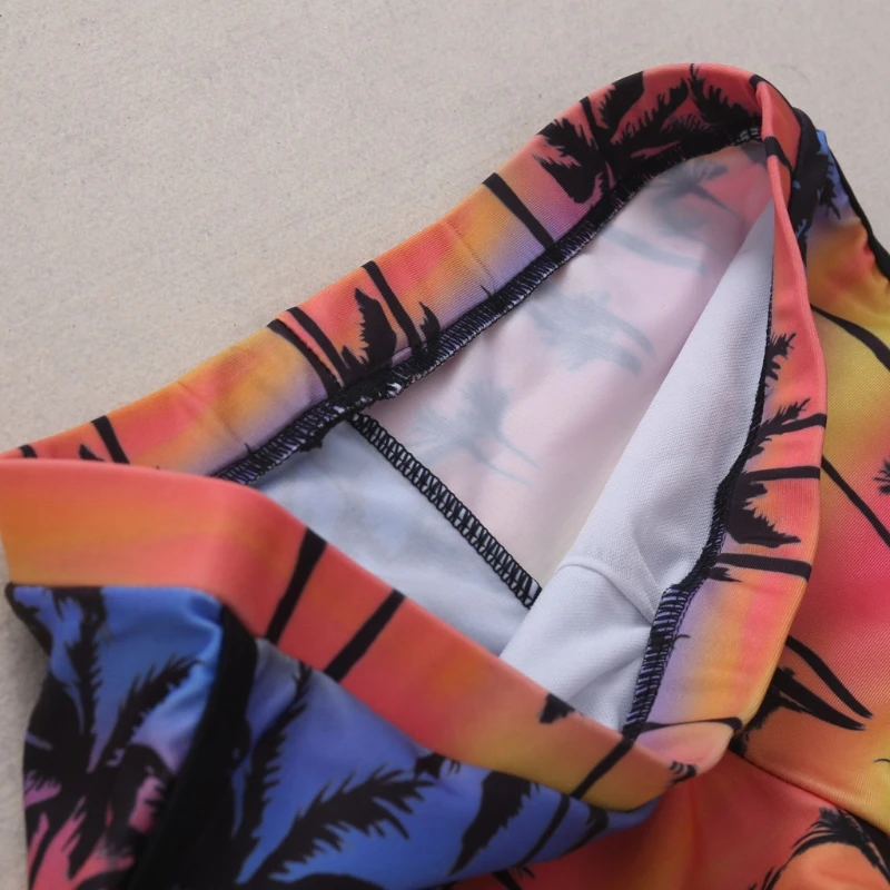 

Sexy Women's Crop Top High Waist Shorts Tropical Bikini Beach Beachwear Swimwear D5QD