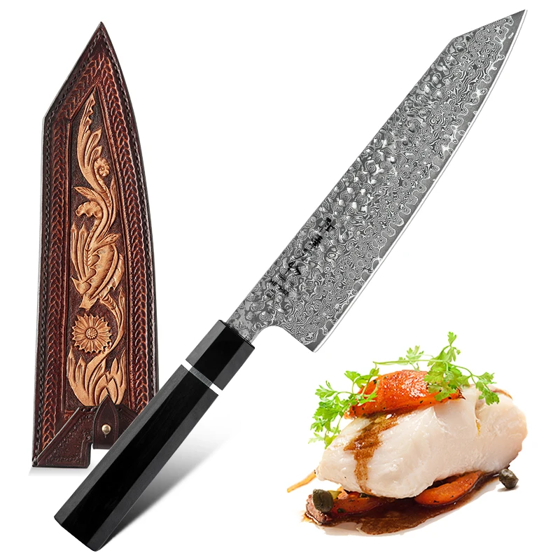 HEZHEN 8 5 ''Gyuto нож Kiritsuke форма высокоуглеродистая Дамасская сталь инструменты