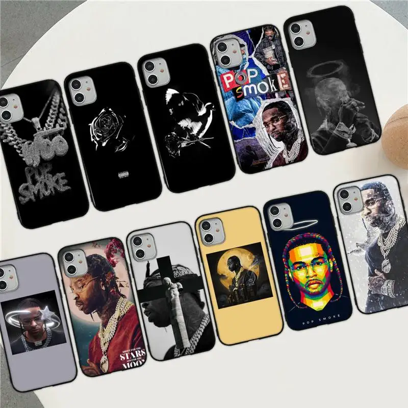 

Pop Smoke Famous Rapper Phone Case for iPhone 11 12 13 mini pro XS MAX 8 7 6 6S Plus X 5S SE 2020 XR cover