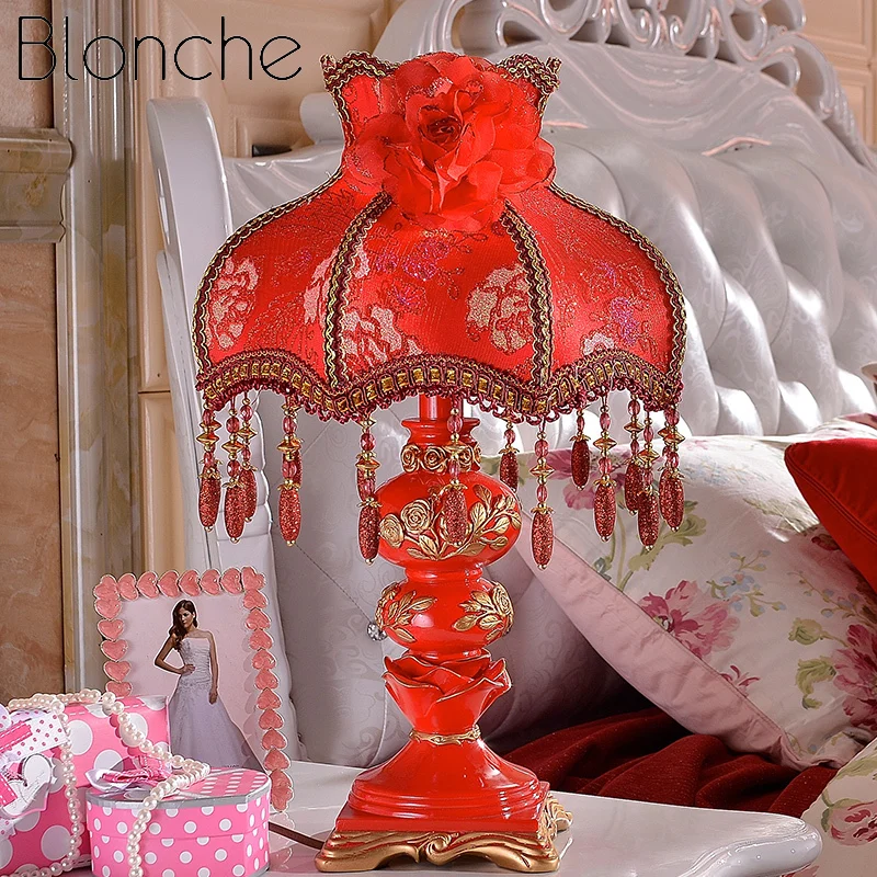 

Blonche European Luxury Resin Table Lamp E27 Modern Table Lights for Bedroom Living Room Bedside Indoor Decor Lighting Fixtures