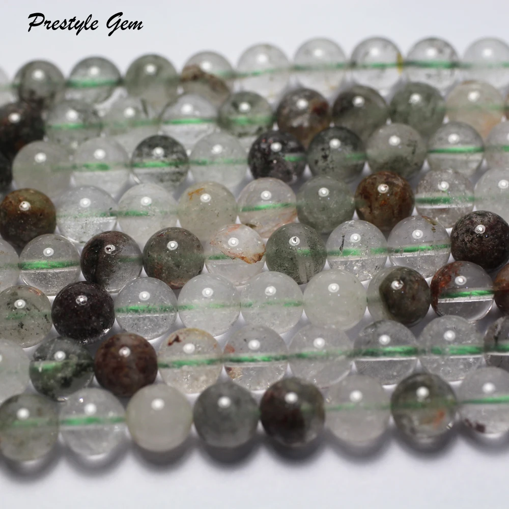 

Meihan Бесплатная доставка (42 бусины/Набор/2 браслета) 9-9,8 мм натуральный бразильский фантом кристалл круглые бусины для ювелирных изделий