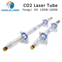 kindlelaser yongli h series h6 130 160w co2 laser tube length 1650 dia 70mm wooden box packing for co2 laser engraving machine