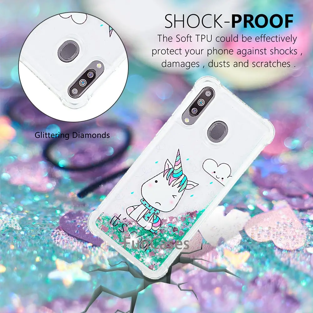 Жидкий чехол для телефона Samsung M30 мягкий силиконовый зыбучий песок задняя крышка