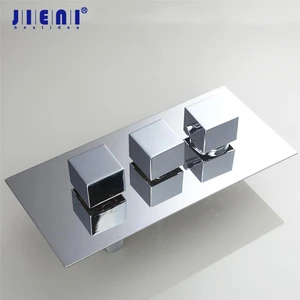 Термостатические Смесители для душа JIENI, 3-сторонний регулирующий клапан, настенное крепление, кран для ванной комнаты, душа