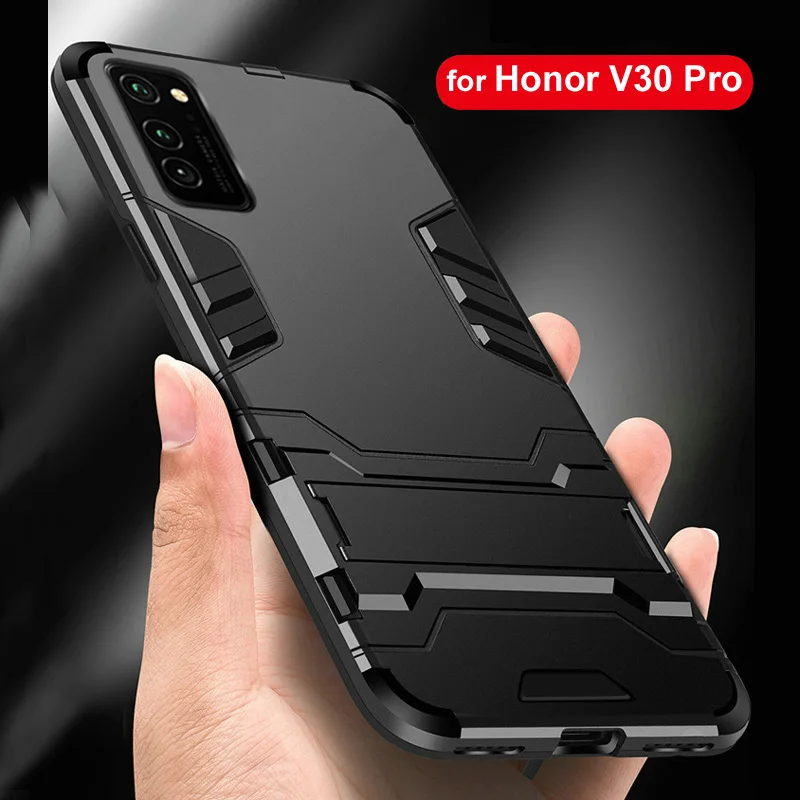 Противоударный чехол для Huawei Honor V30 Pro телефона View30 PC + Силиконовые чехлы с