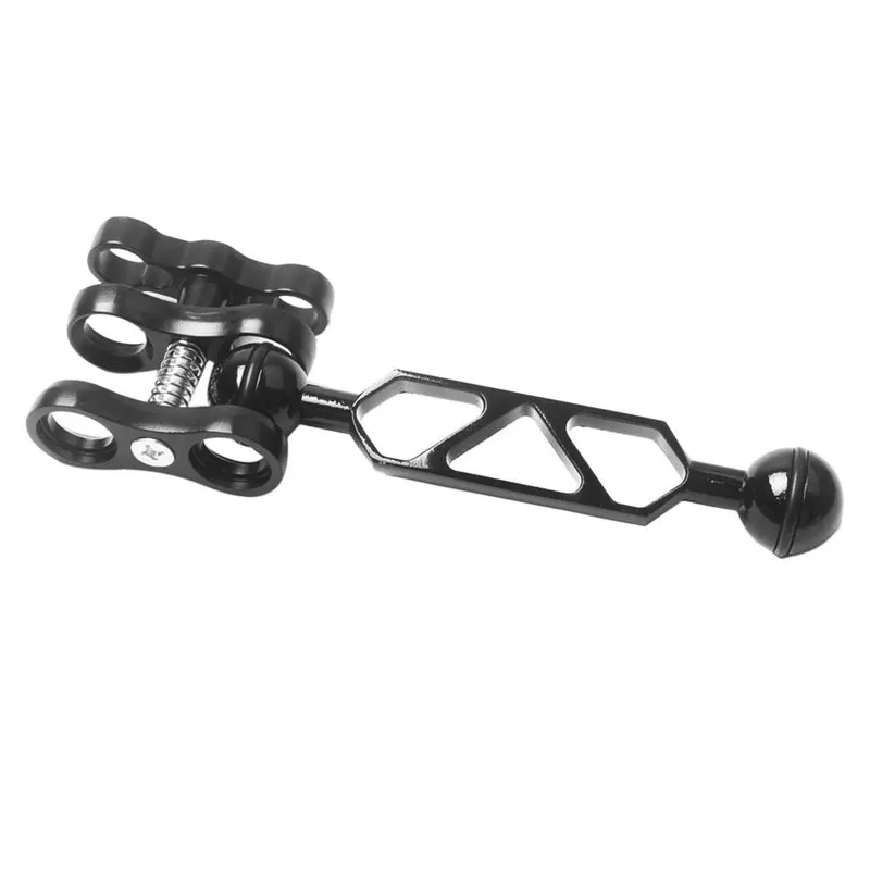 Aluminum Alloy Scuba Diving Light Torch Dual Ball Joint Arm And 2 Butterfly Clip Clamp Mount For Underwater Photography Camera |