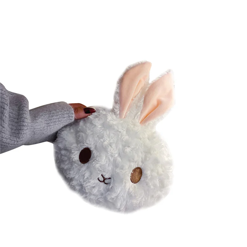 Little Girl\u2019s Plush Crossbody Purse Cute Rabbit Shoulder Bag Travel Satchel with Pearl Strap |