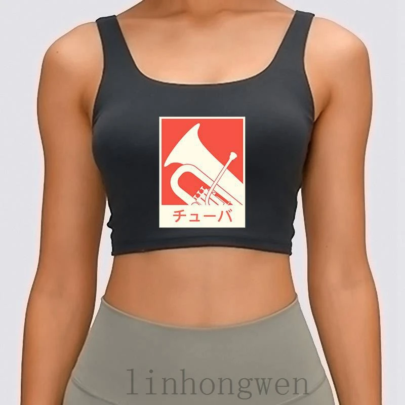

Tuba Japanese Anime Poster Women Tank Top Slim Cotton XL Loose Letters Authentic Crop Top
