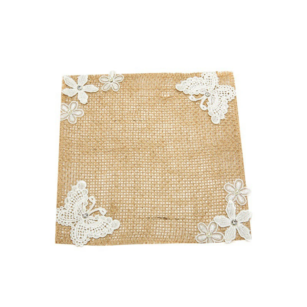 1 шт. натуральный джутовый коврик из мешковины теплоизоляционный украшение для