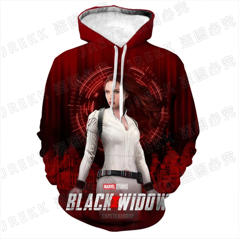 Толстовка Черная Вдова для мужчин и женщин модные худи с 3D принтом свитшоты