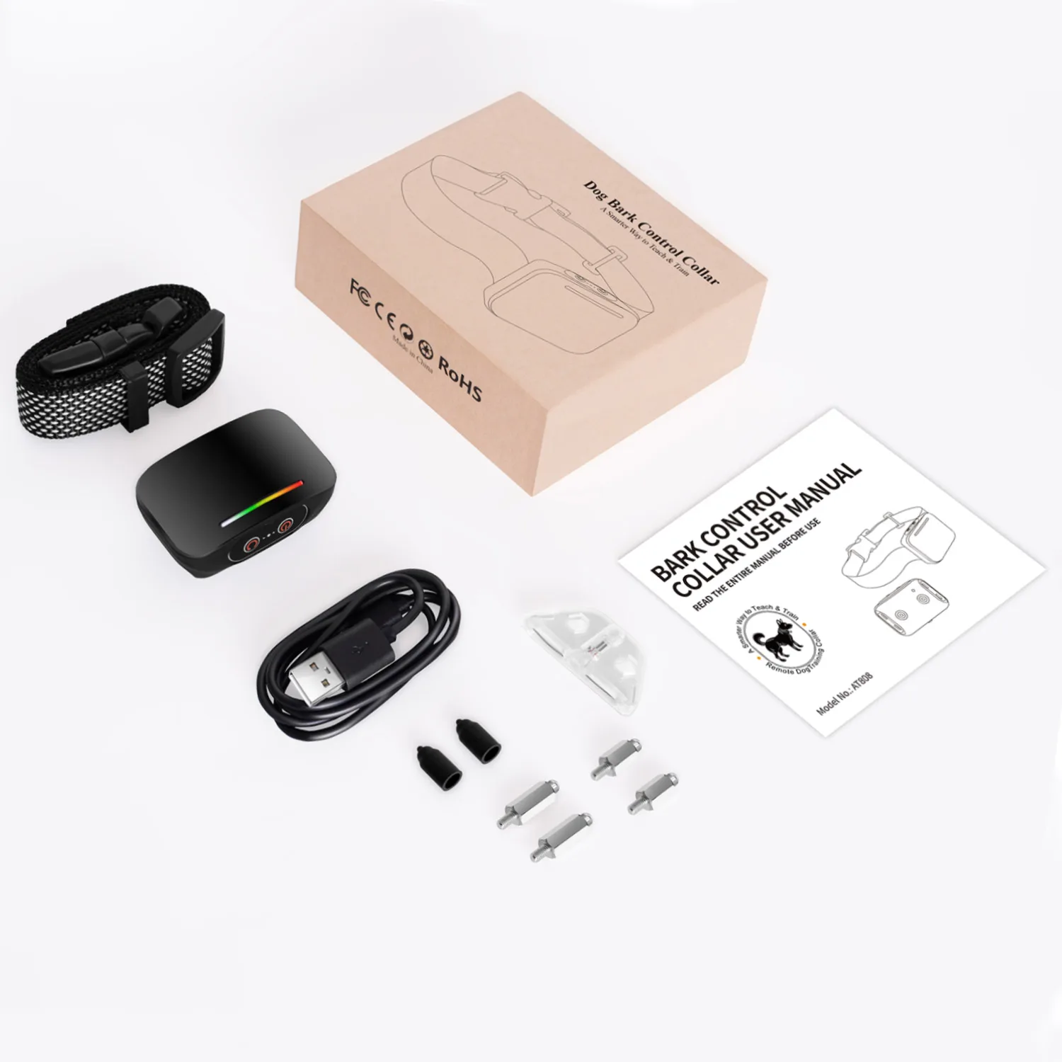 

Electric Dog Barking Collar Safety Waterproof Vibration Training Dog Collar Control 3 Modes Anti-Barking Suitable For All Dogs