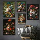 Натюрморт с цветами в стеклянной вазе картины маслом на холсте искусственные картины в стиле барокко домашний декор