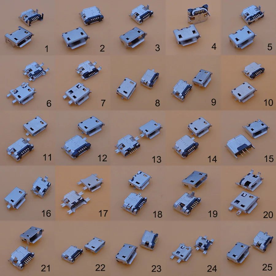 25 моделей разъемов micro usb шт./партия очень распространенная зарядная розетка для