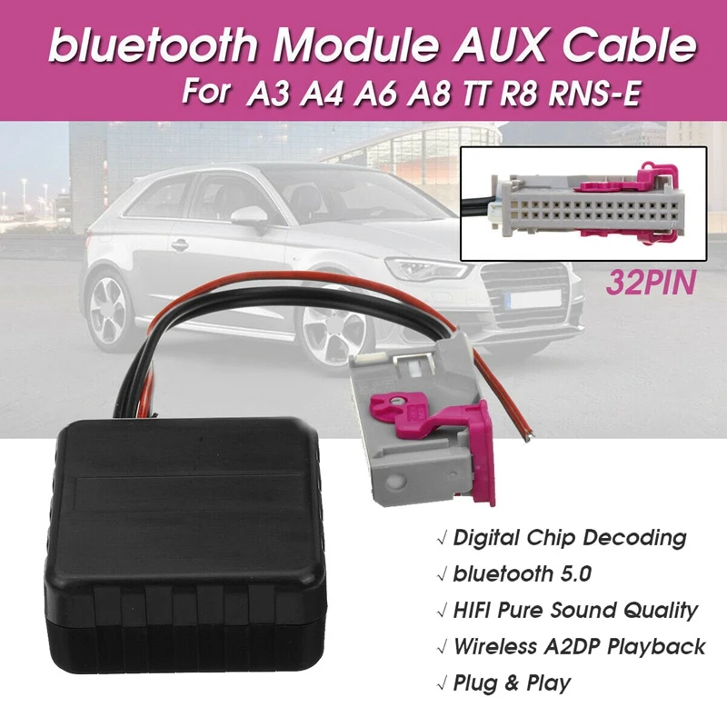 Автомобильный беспроводной Bluetooth модуль адаптер Aux аудио кабель для Audi A3 A4 A6 A8 TT R8