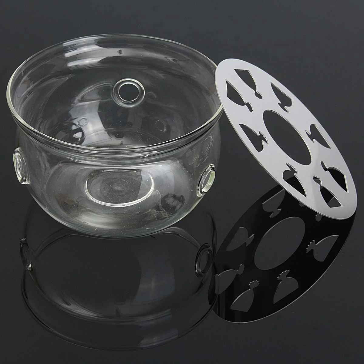 1 шт. портативный прозрачный подсвечник для чайника кофе воды чая стеклянный