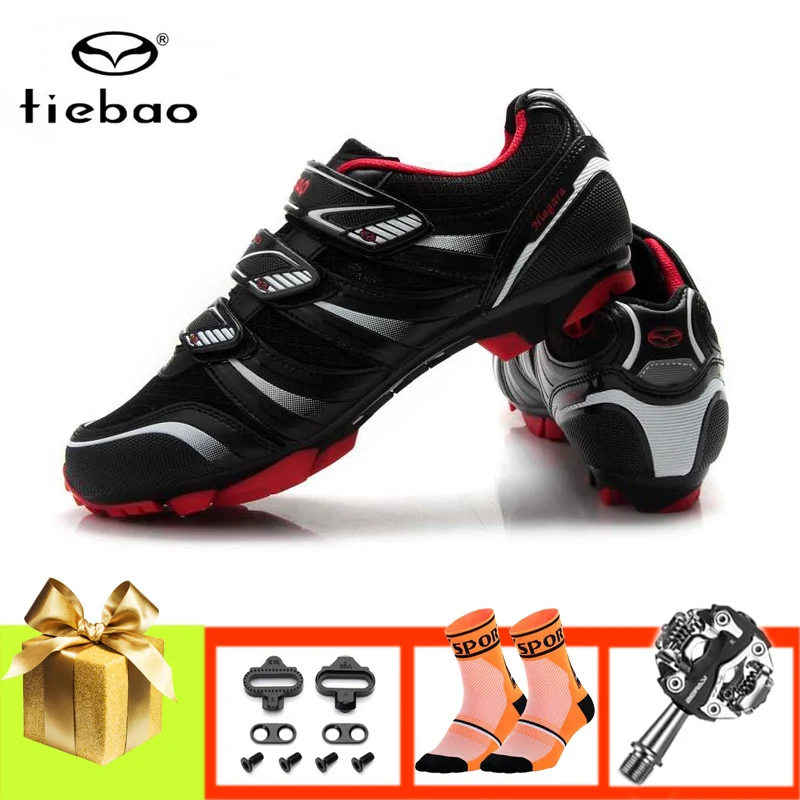 

Кроссовки Tiebao мужские для велоспорта, профессиональная дышащая нескользящая обувь для горного велосипеда, с педалями Spd
