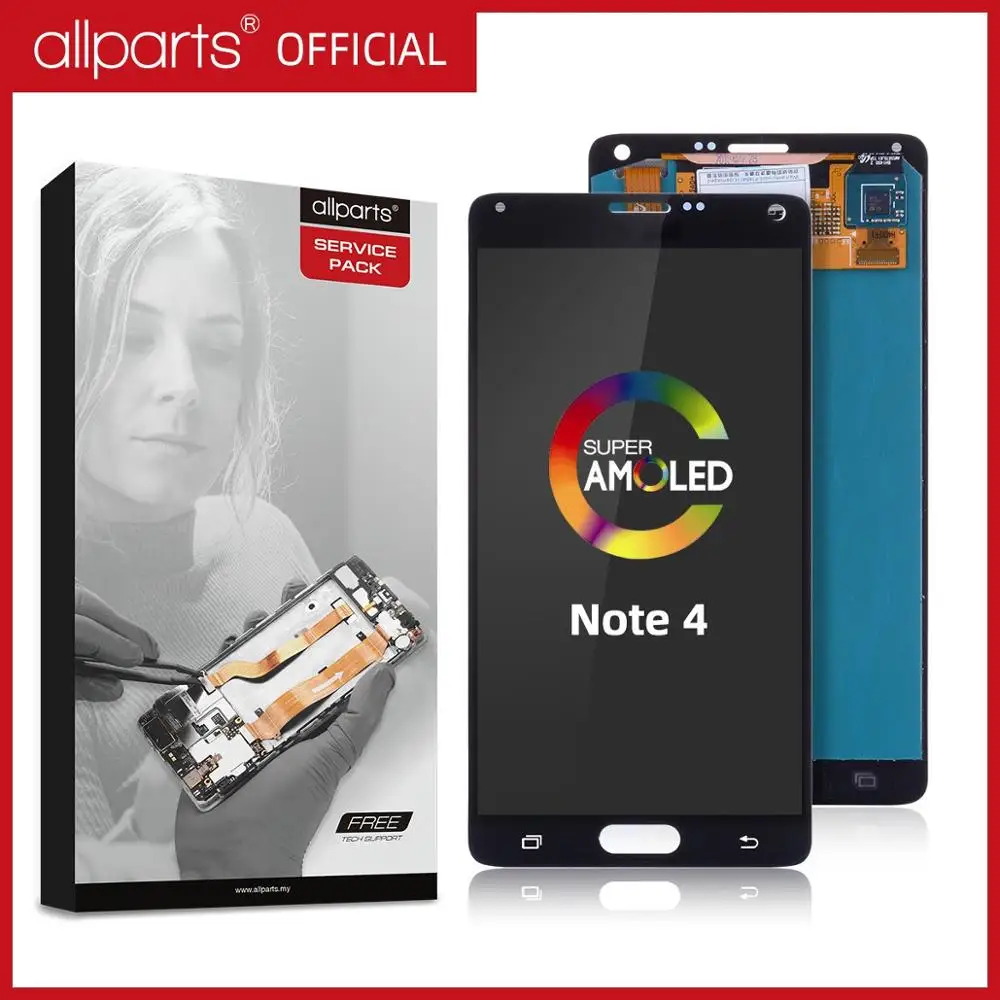 AMOLED Дисплей для SAMSUNG Galaxy Note 4 N910 N910A N910F N9100 LCD в сборе с тачскрином Оригинал 5.7''