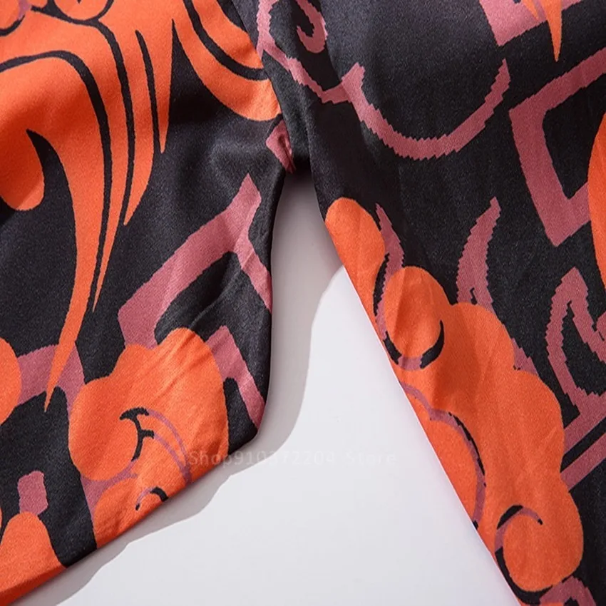 

Man Printing Kimono Cardigan Shirt Blouse Yukata Men Haori Obi Loose Vintage Clothing Samurai Clothes Japanese Kimono for Male
