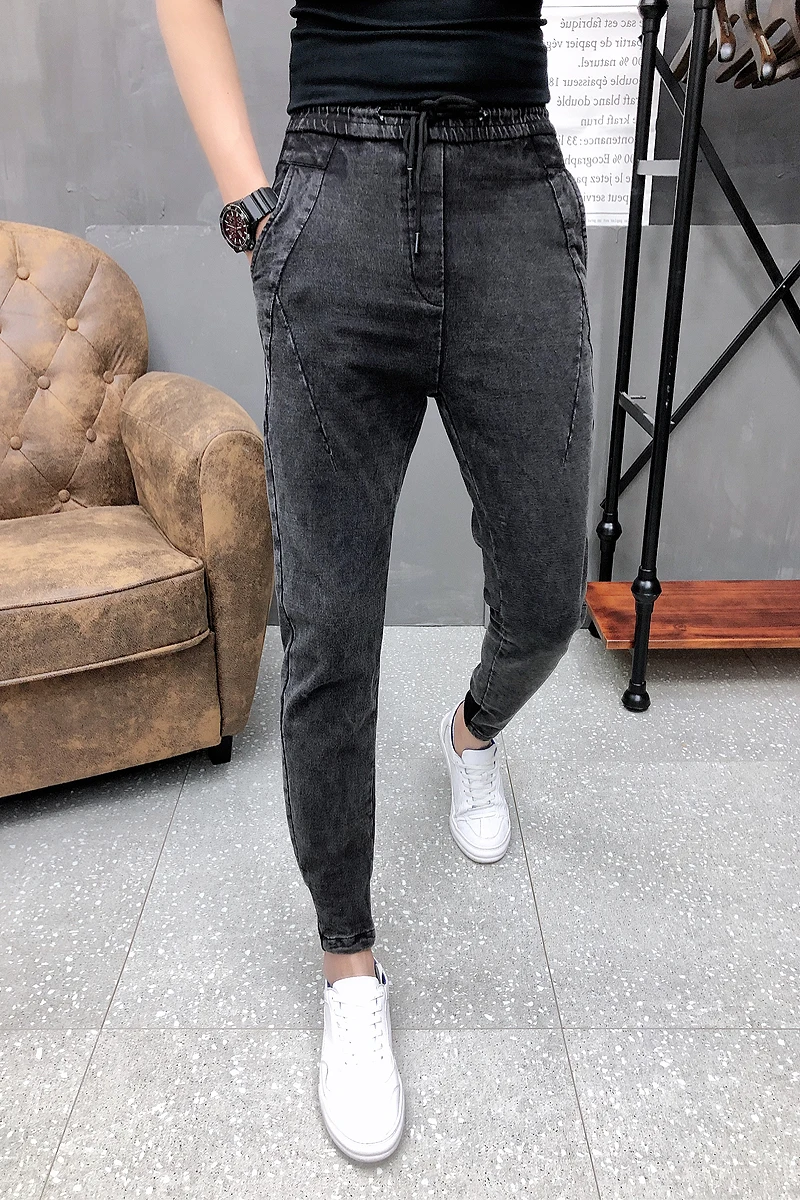 Универсальные мужские джинсы горячая распродажа модные серые повседневные