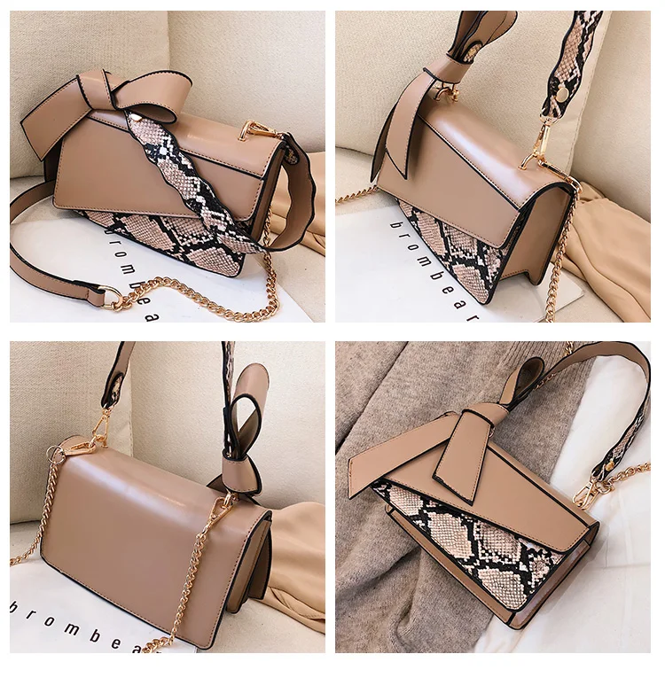 

Serpentine Fashion Square Women Shoulder Bags Designer Female Crossbody Messenger Bag Luxury Handbags Lady Big Flap