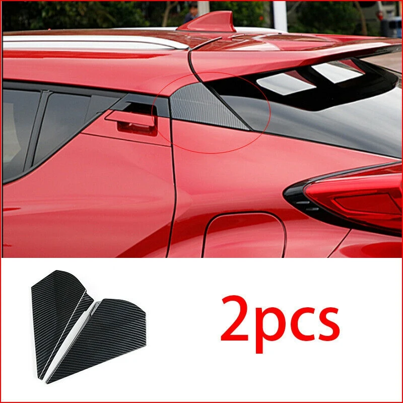 

Автомобильный цветной задний спойлер из углеродного волокна, тройной угловой чехол для Toyota C-HR CHR 2016-2018
