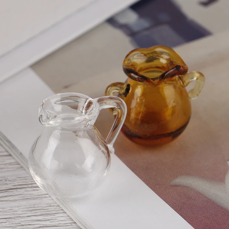 1/12 миниатюрный Стеклянный Горшок для кукольного домика имитация чайника модель