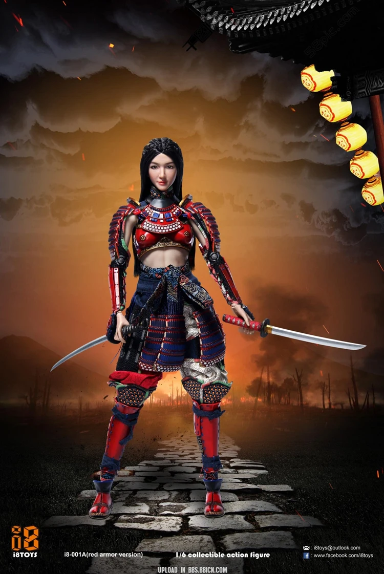 

i8TOYS i8-001A Female Samurai RIN Red Black Armor Version 1/6 Action Figure An Best Price