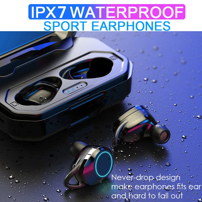 X6 TWS 5 0 Bluetooth наушники 9D стерео спортивные Беспроводная гарнитура IPX7