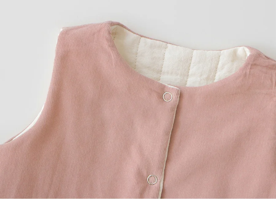 Осенне зимний двусторонний стеганый жилет с капюшоном для маленьких девочек и