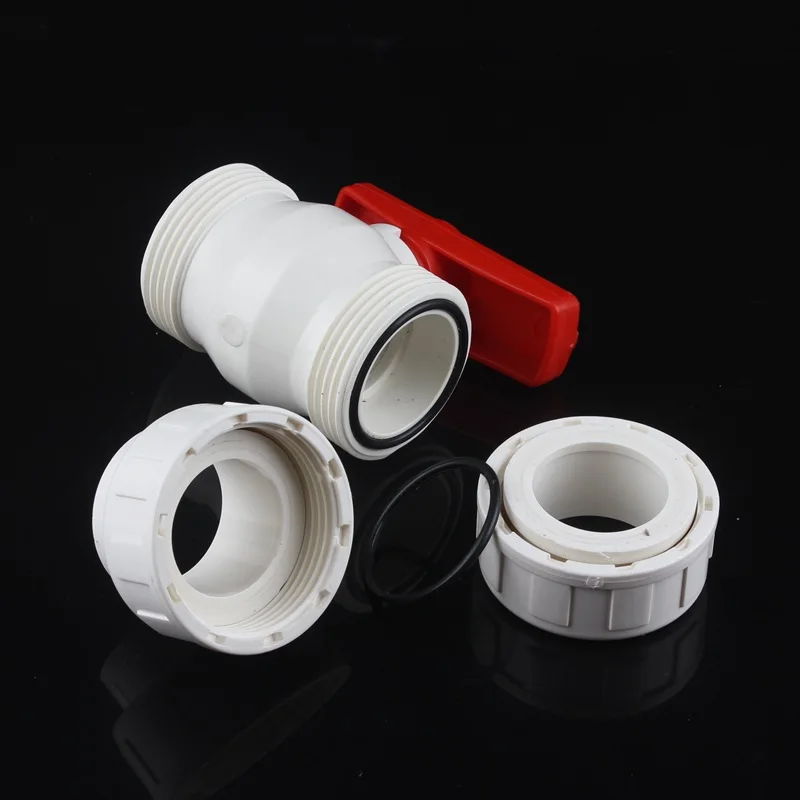 40mm PVC Ball Valve Shut Off Water Tool Caps Gate Garden Connectors For Irrigation | Дом и сад