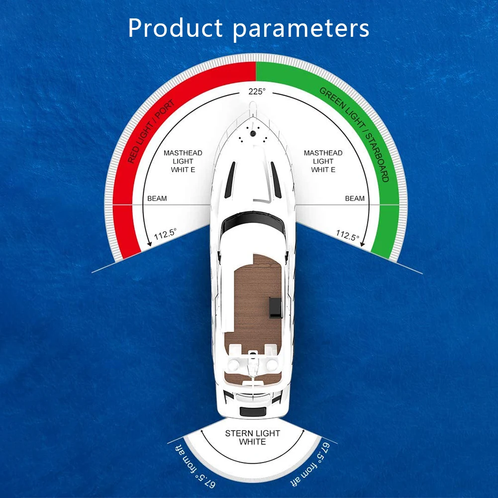 

2pcs Waterproof Boat Navigation Light Green And Red Marine LED Starboard And Port Side Light For Boat Yacht Skeeter Boat Skiff
