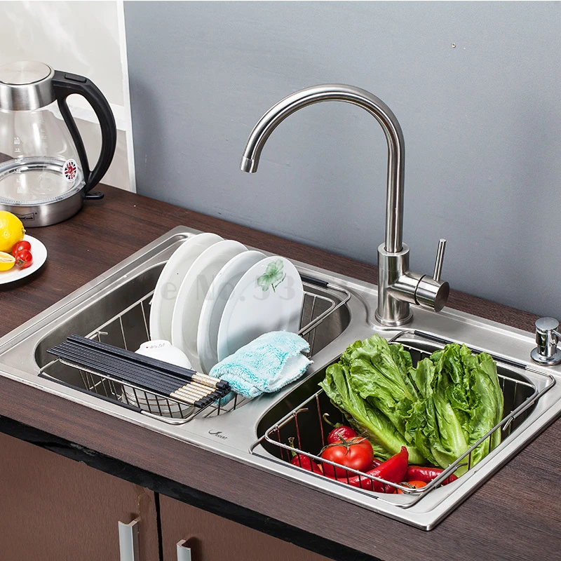 Крутая чаша из нержавеющей стали умывальник сливной стеллаж раковина корзина