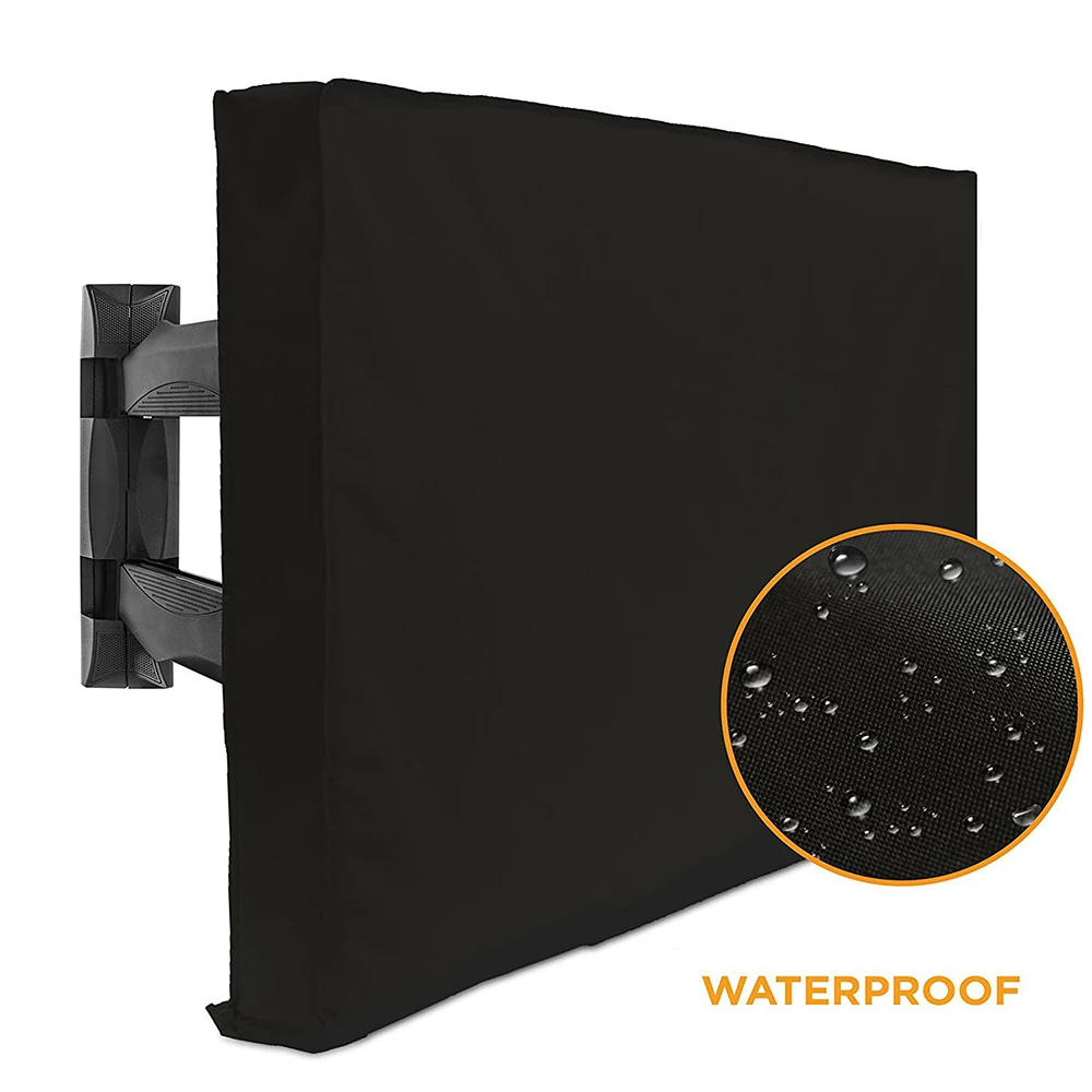 

Outdoor TV Screen Dustproof Waterproof Cover Set Cover High Quality Oxford Black Television Case 22'' To 70'' Inch Dropshipping
