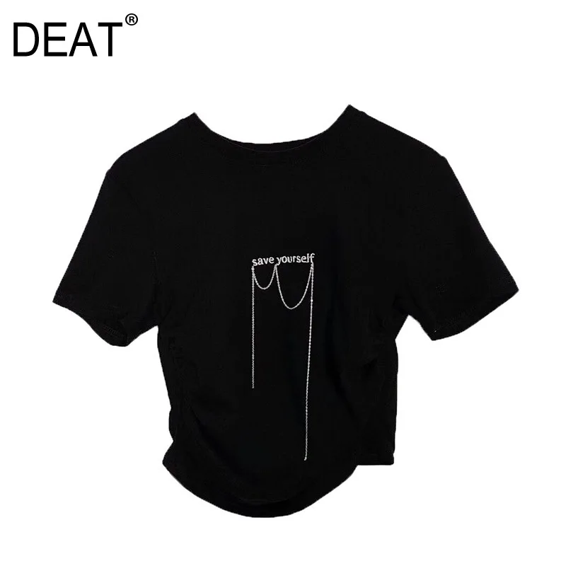 2020 DEAT new spring and summer round neck short sleeves T-shirt | Женская одежда