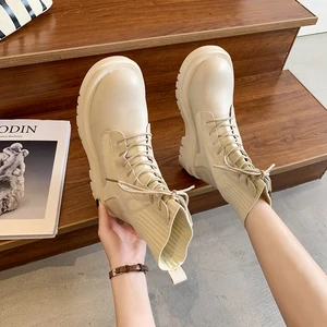 Shoes Womens Sneakers Summer 2021 Platform New Thick Sole Fashion Heels PU Solid Cross-tied Basic Ankle Med Rome PVC Cotton Fab