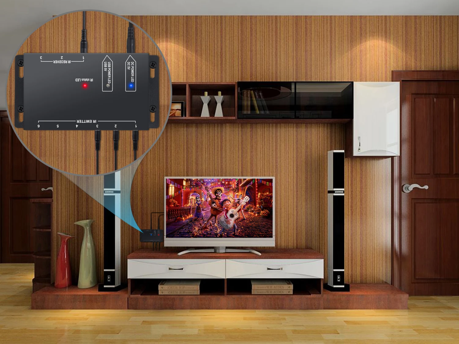 LiNKFOR скрытый ИК ретранслятор комплект системы инфракрасное дистанционное