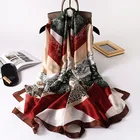 Шелковые шарфы, Летний Пляжный парео с цветочным принтом, 180x90 см, Женская Солнцезащитная шаль, шифоновая ткань