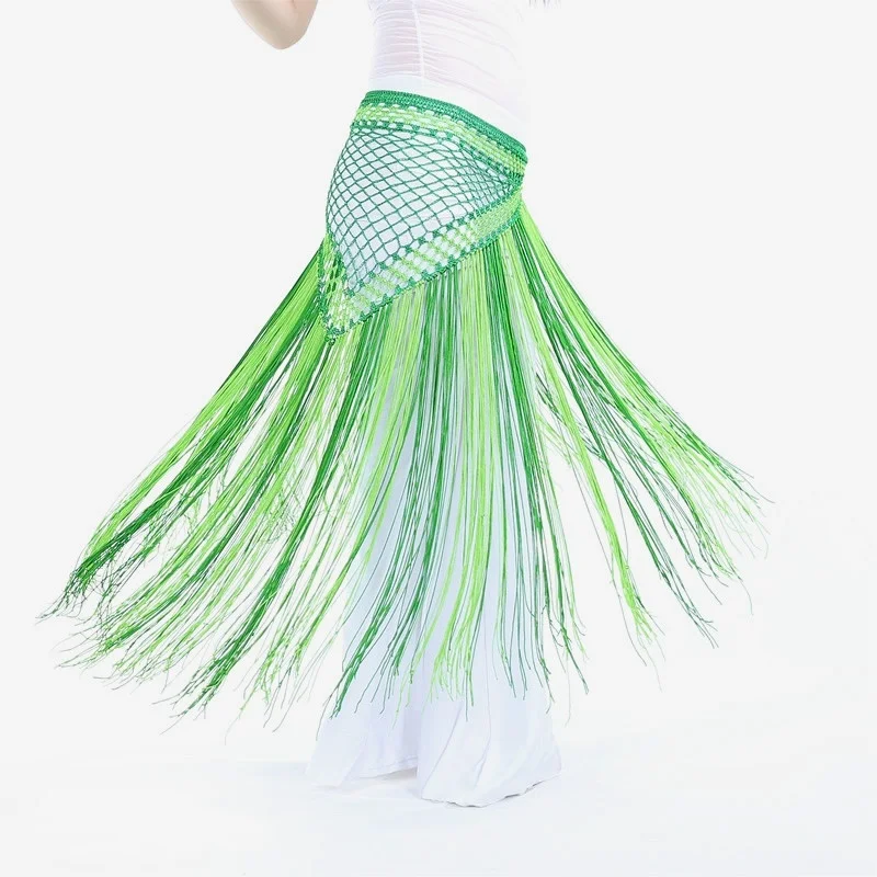 

Women Ladies Belly Dance Skirt Costume Tassel Dress Girls Hip Waist Scarf Mesh See Through Fashion Multicolor 923-169