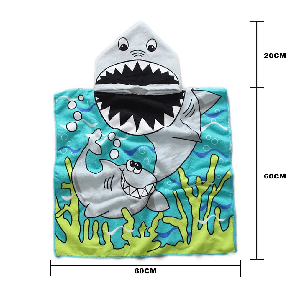 Полотенце-пончо детское с капюшоном 60 х60 см |