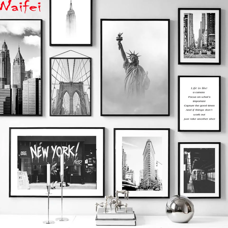 Статуя Свободы Нью Йорка черно белая искусство сделай сам 5d алмазная живопись