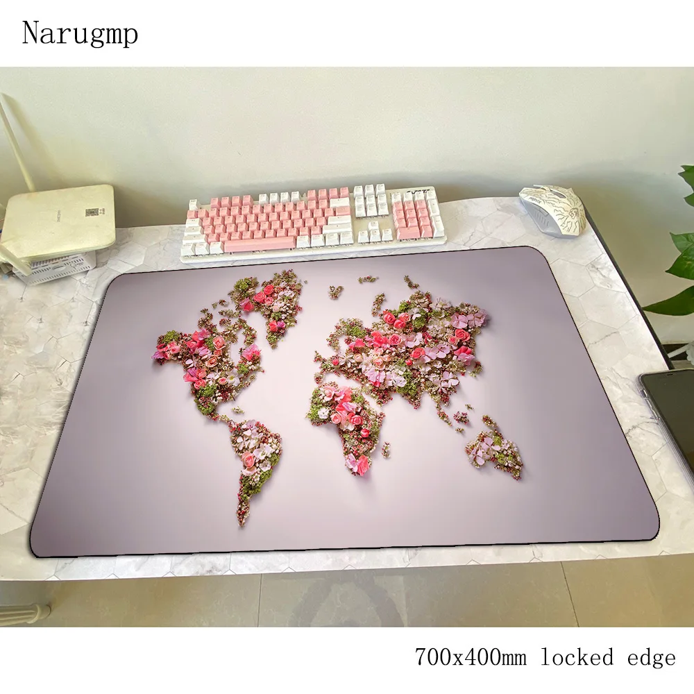 

world map mousepad 70x40cm hot sales Computer mouse mat gamer gamepad pc cute gaming mousemat desk pad office padmouse