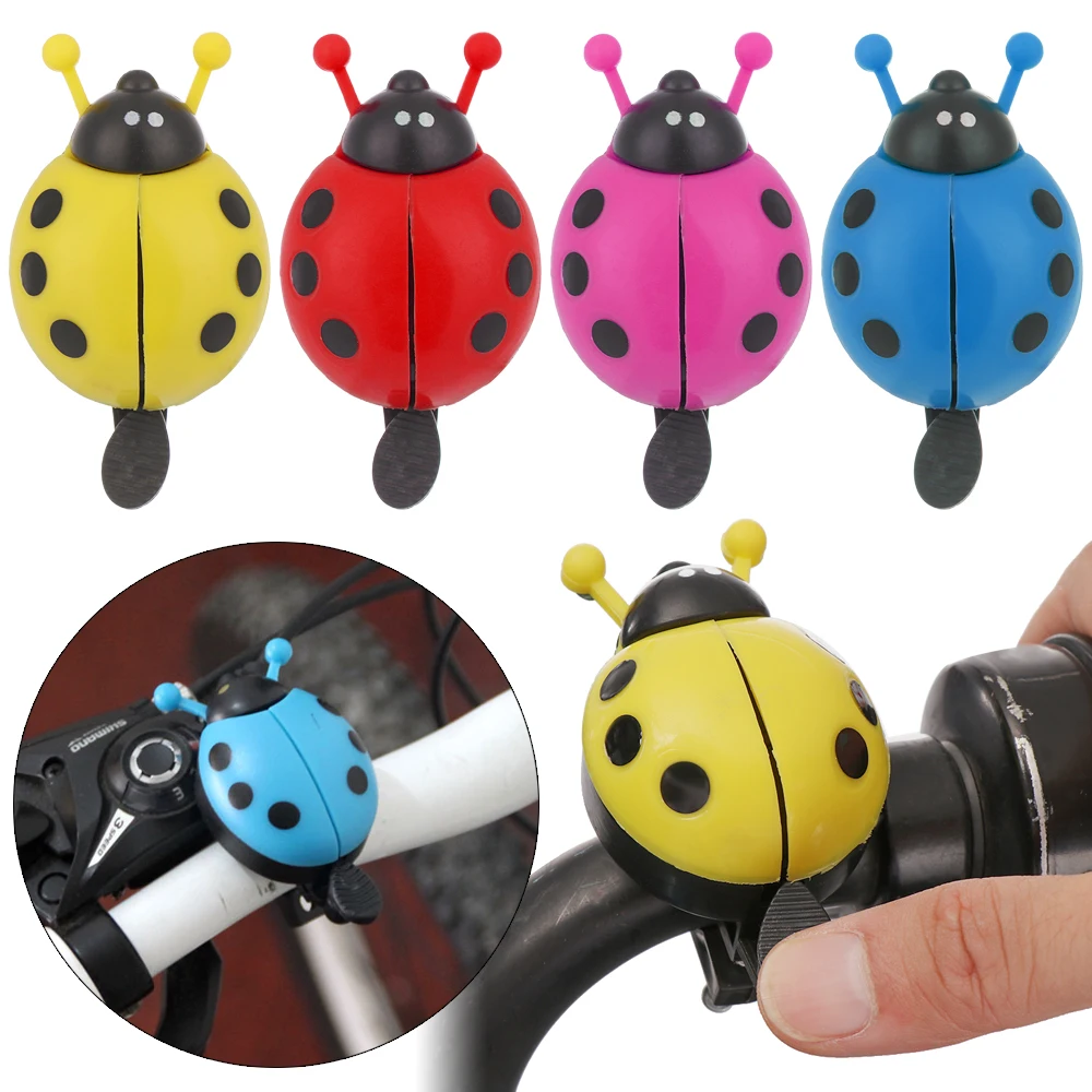 

Lovely Ladybug Bicycle Bell Safety Warning Kids Boys Girls Handlebar Cute Beetle Horn Plastic Cycling Accessories New Kid