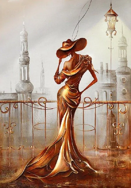 

5D DIY Diamond Painting "romantic and Elegant Couple Lady" Diamond Embroidery Cross Stitch Diamond Mosaic Room Decoration