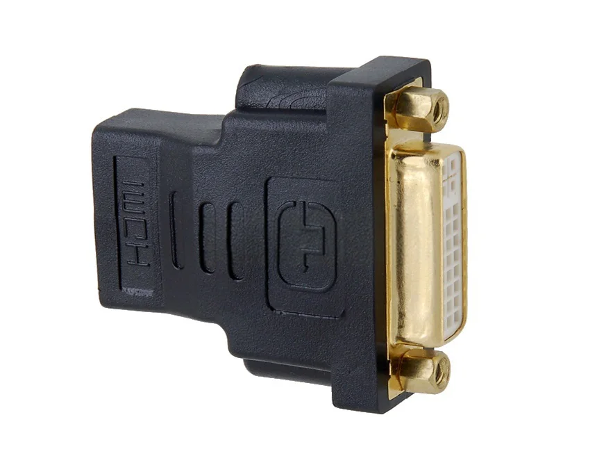 Адаптер HDMI совместимый с F на DVI адаптер родительский позолоченный черный золотой