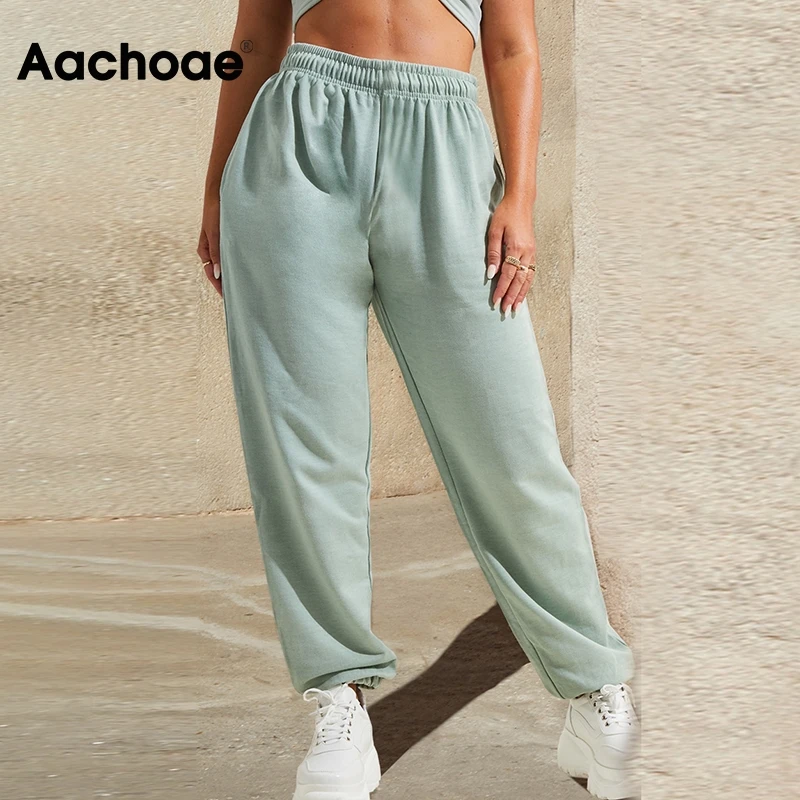 Брюки Aachoae женские длинные однотонные повседневные спортивные штаны с